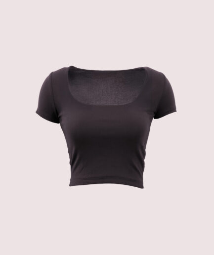 3872 KARE YAKA LİKRALI TSHIRT
