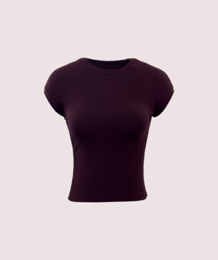 4283 MODAL REGLAN KOL CROP TSHIRT