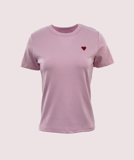 4310 BİS.YAKA KALP NAKIŞLI TSHIRT