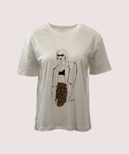 3515 KADIN BASKILI TSHIRT