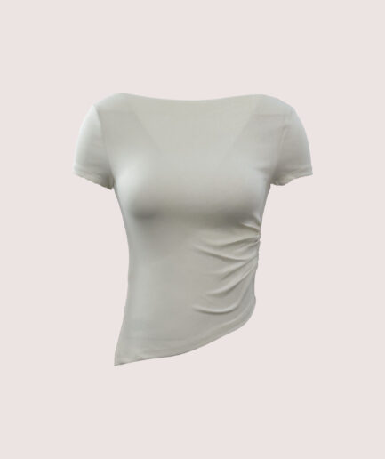 4861 KAYIK YAKA YANI BÜZGÜLÜ K.KOL BLUZ