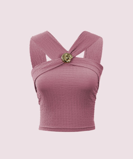 3262 AKSESUAR DETAYLI CROP BLUZ