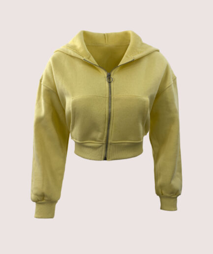 MM-663 KAPÜŞONLU FERMUARLI CROP SWEAT