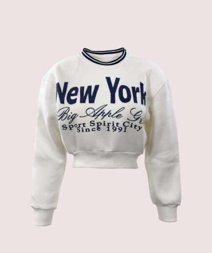 MB-5681 ÜÇ İP. NEW YORK BASKILI SWEAT