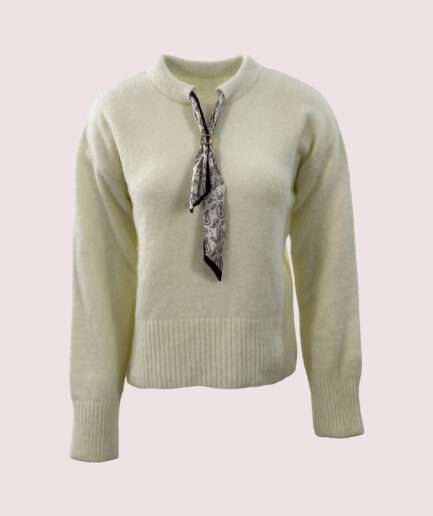 2535 YAKASI FULARLI UZUN KOL KAZAK