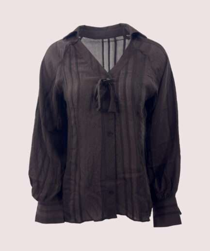 2178 ÖNÜ BAĞLAMALI JAKARLI U.KOL GÖMLEK