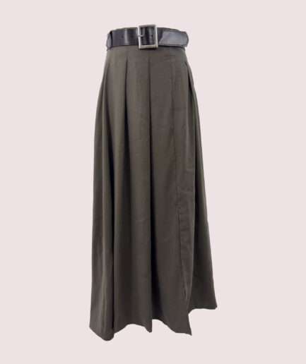 5043 TENSEL KEMERLİ UZUN ETEK