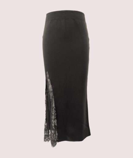 2668 DANTEL YIRTMAÇLI TRİKO ETEK