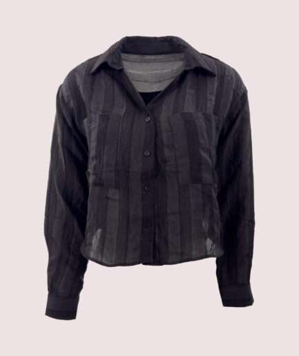 2234 ÇİFT CEP CROP GÖMLEK