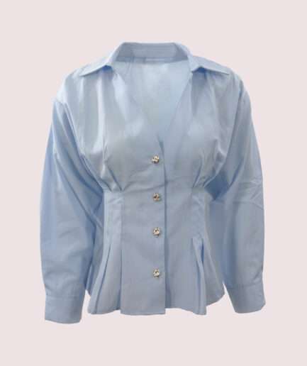 2222 GOLD DÜĞMELİ U.KOL POPLİN GÖMLEK