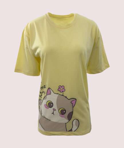 YM160 DONT KISS ME BASKILI OVERSIZE TSHIRT