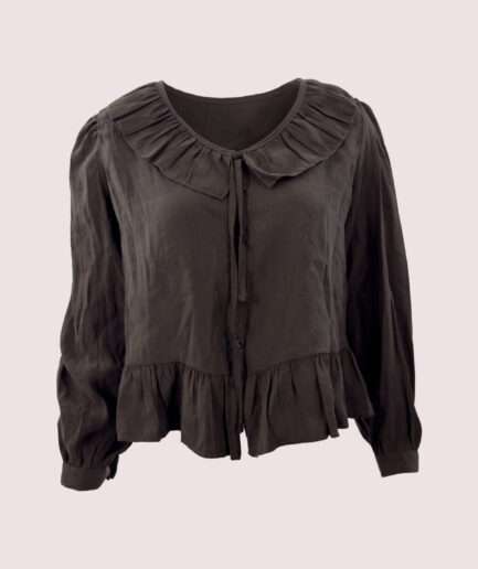 4813 MODAL VOLANLI V YAKA BLUZ