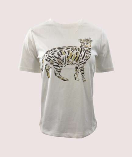 7656 LEOPAR BASKILI TSHIRT