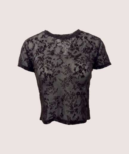 YN13 FLOKLU TÜL BLUZ