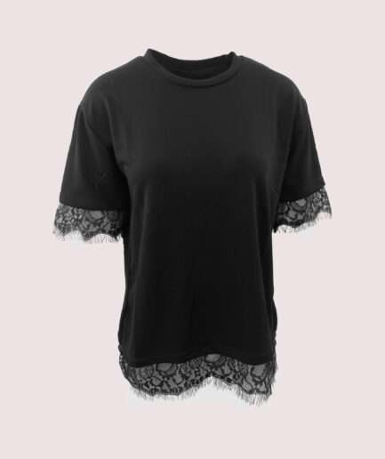 2684 ARKASI DANTEL BASIC TSHIRT